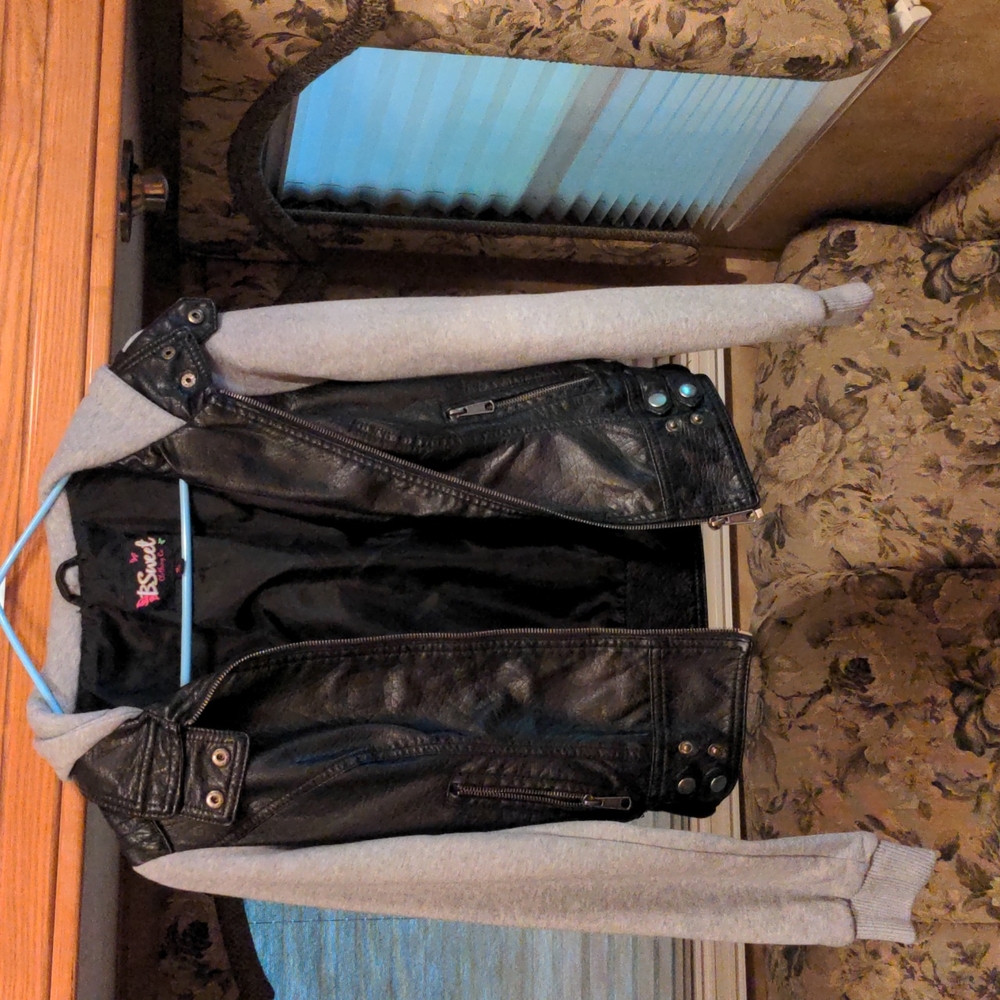 BSWEET Clothing Co. , Medium, black and gray leather jacket